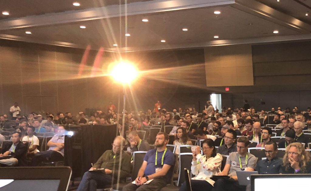 Crowd at a presentation room