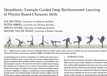 SIGGRAPH Series – Part 03 – ‘’DeepMimic: Example-Guided Deep Reinforcement Learning of Physics-Based Character Skills”