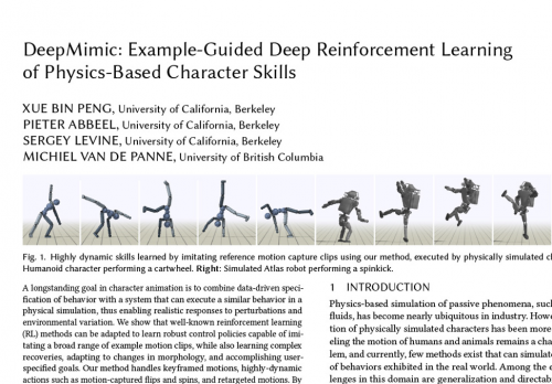 SIGGRAPH Series – Part 03 – ‘’DeepMimic: Example-Guided Deep Reinforcement Learning of Physics-Based Character Skills”